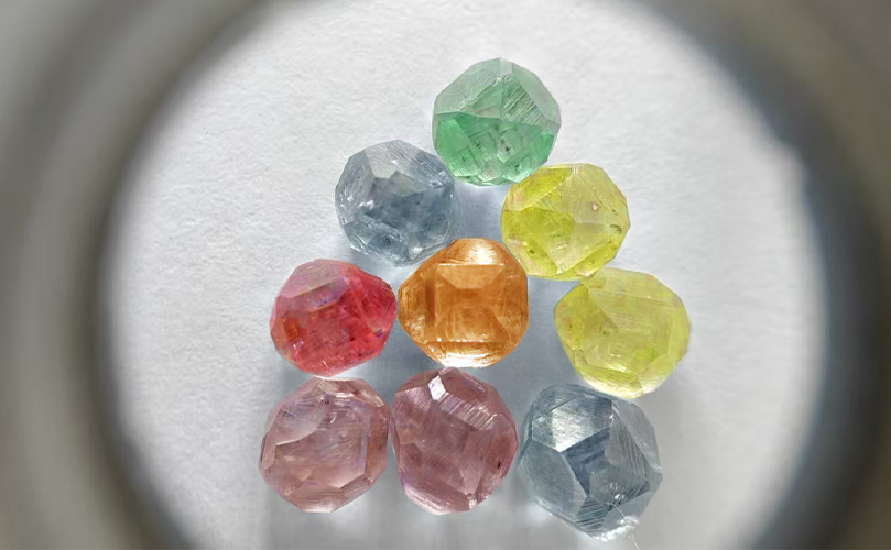 colored rough lab grown diamonds