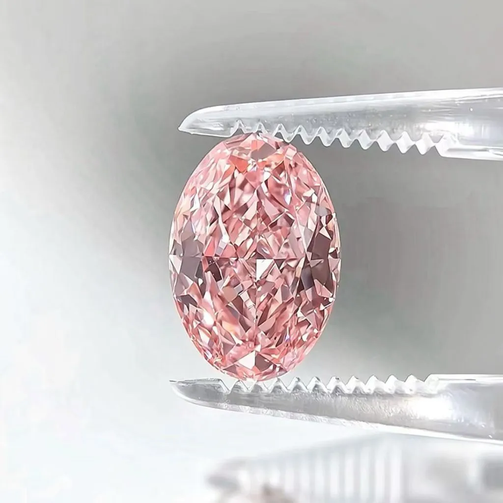 pink oval lab diamonds Pink oval lab diamonds
